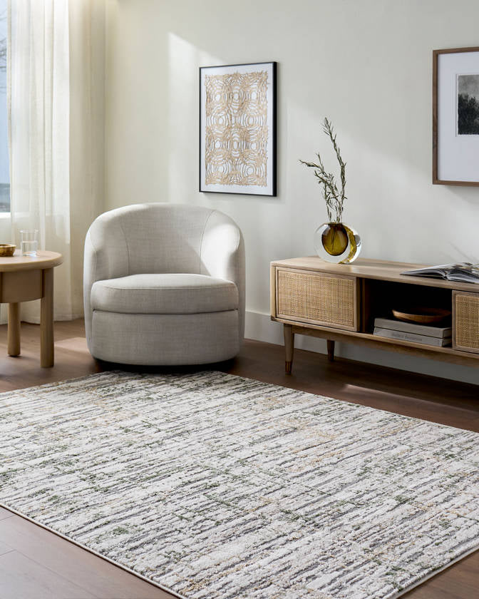 Melondy Modern Olive Area Rug