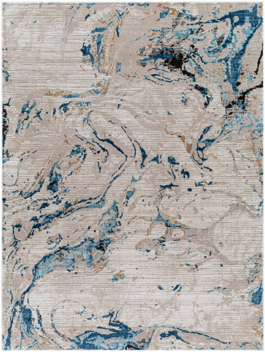 Illiam Modern Blue Area Rug