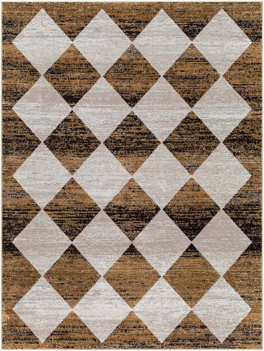 Eligio Modern Charcoal/Mustard Area Rug
