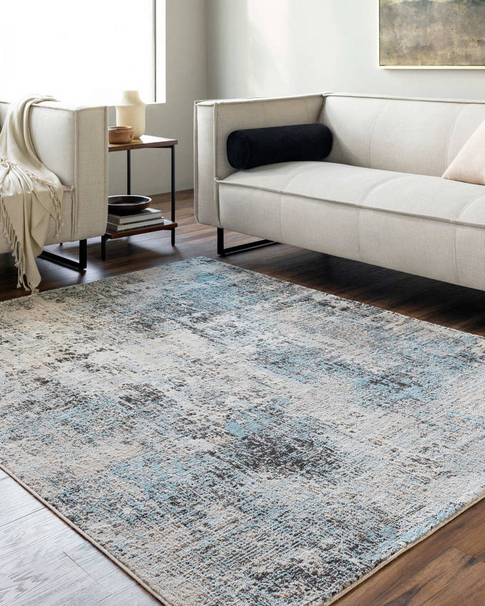 Jakki Rustic Blue/Charcoal Area Rug
