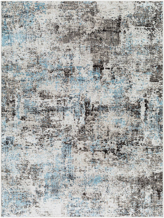 Danina Rustic Charcoal/Blue Area Rug