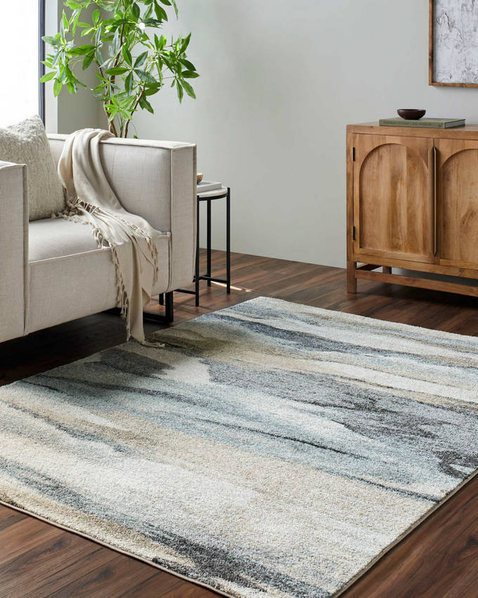 Bennington Modern Aqua Area Rug