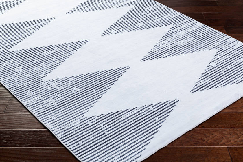 Eulanda Modern Ivory Washable Area Rug