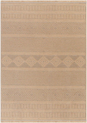 Aarion Cottage Tan Washable Area Rug