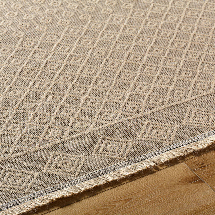 Ciro Cottage Tan Washable Area Rug