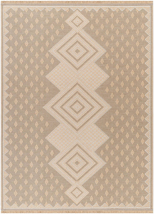 Yuriko Cottage Tan Washable Area Rug