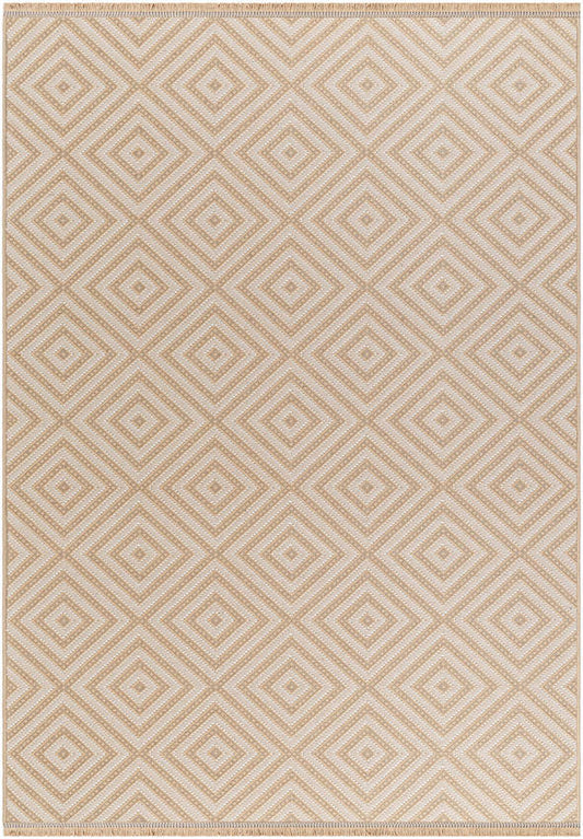 Ayn Cottage Tan/Light Beige Washable Area Rug