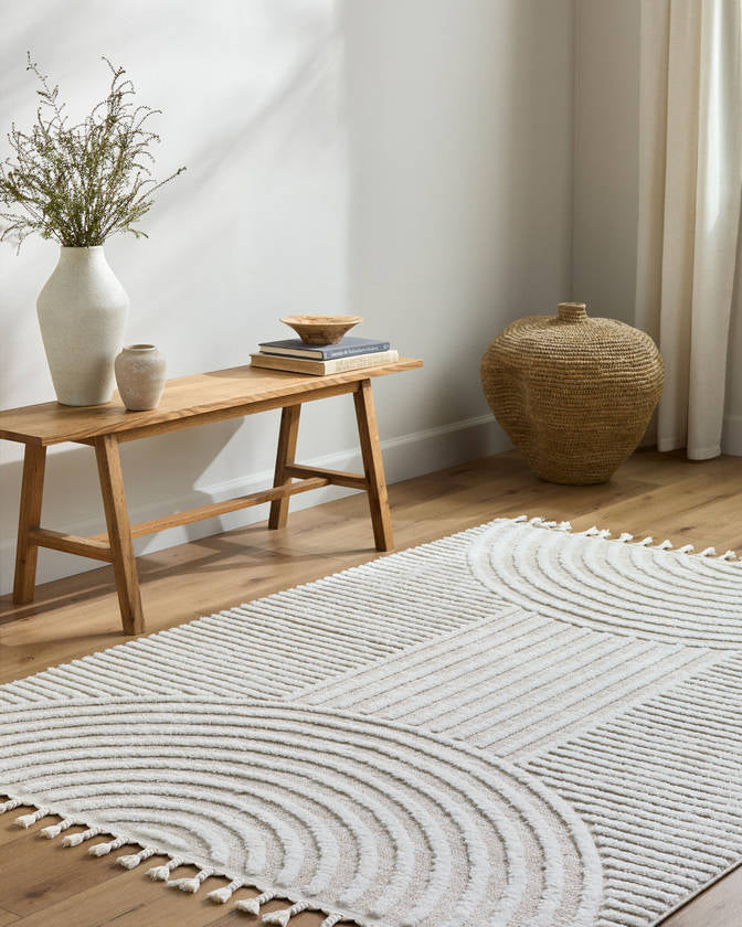 Kyra Modern Light Beige Area Rug