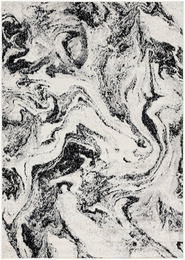 Abran Modern Black Area Rug