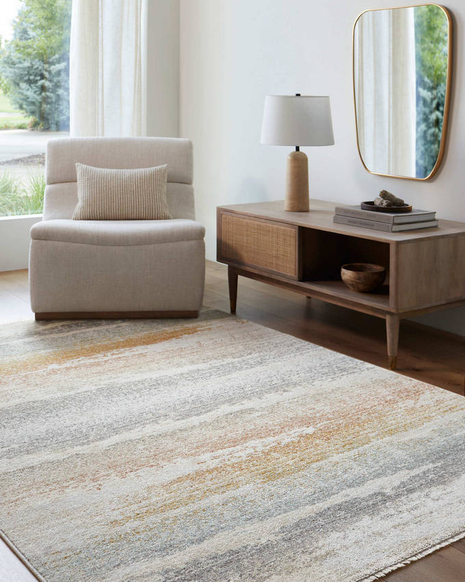 Shaleen Modern Mustard/Oatmeal Area Rug