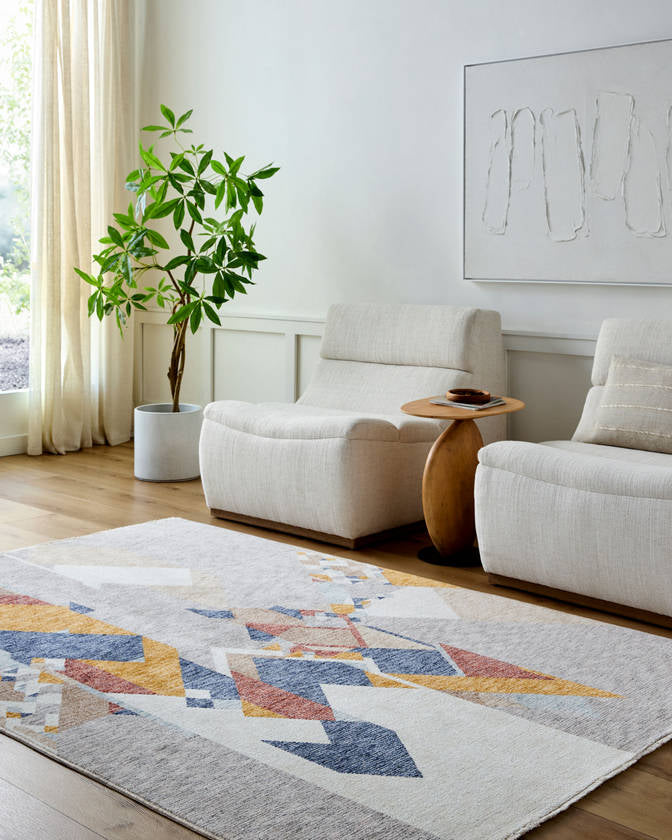 Abrahm Modern Dark Blue Area Rug