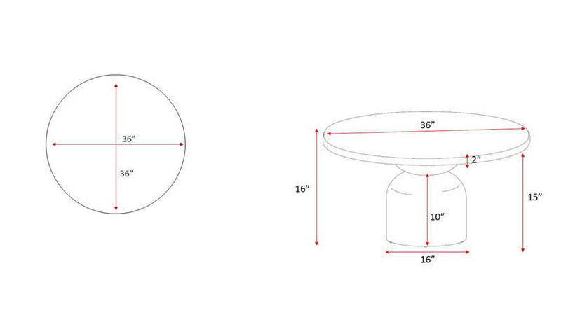 Khaleah Black Coffee Table