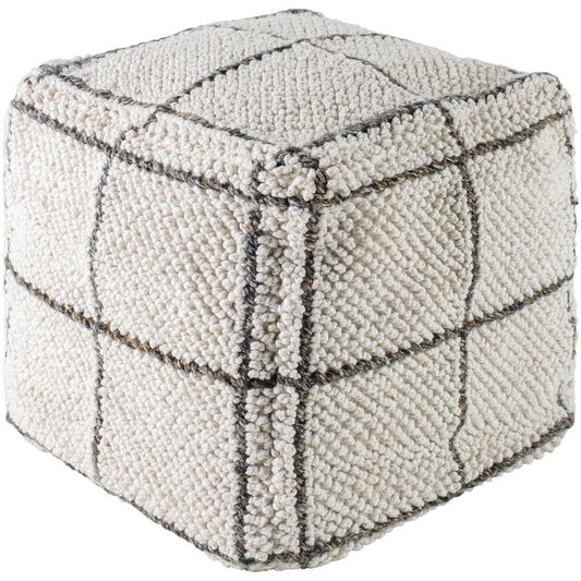 Shareen Cream/Dark Brown Pouf