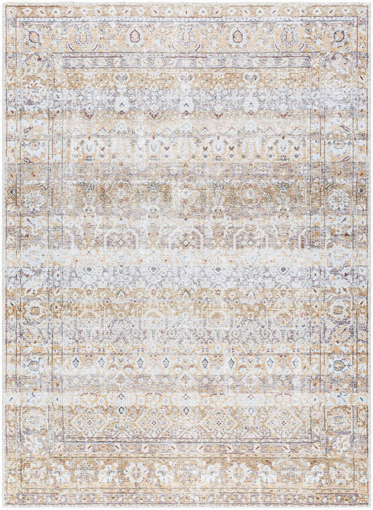 Epifanio Traditional Dark Brown Washable Area Rug