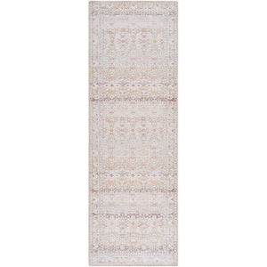 Kyna Traditional Light Brown Washable Area Rug