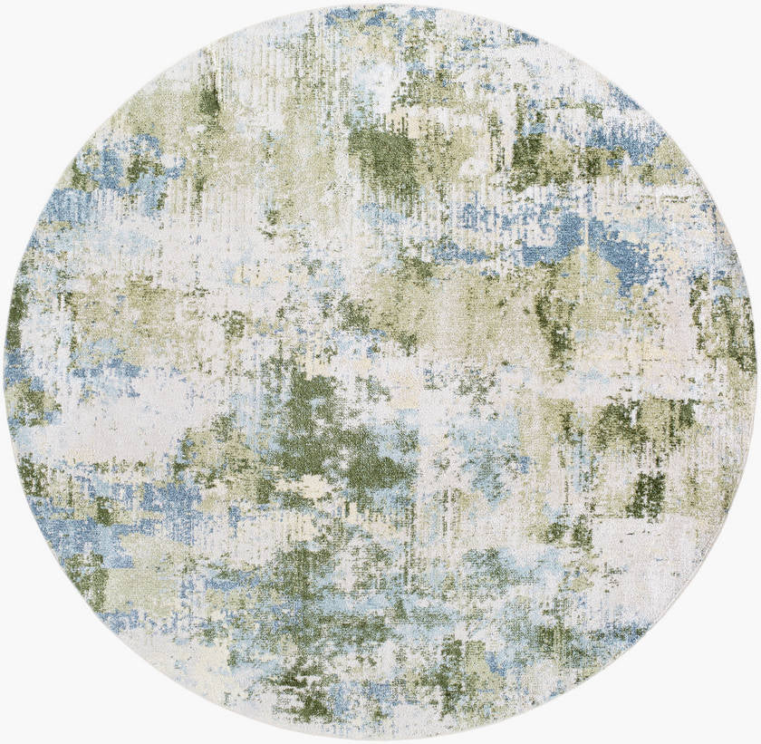 Kamron Modern Sage Green Washable Area Rug