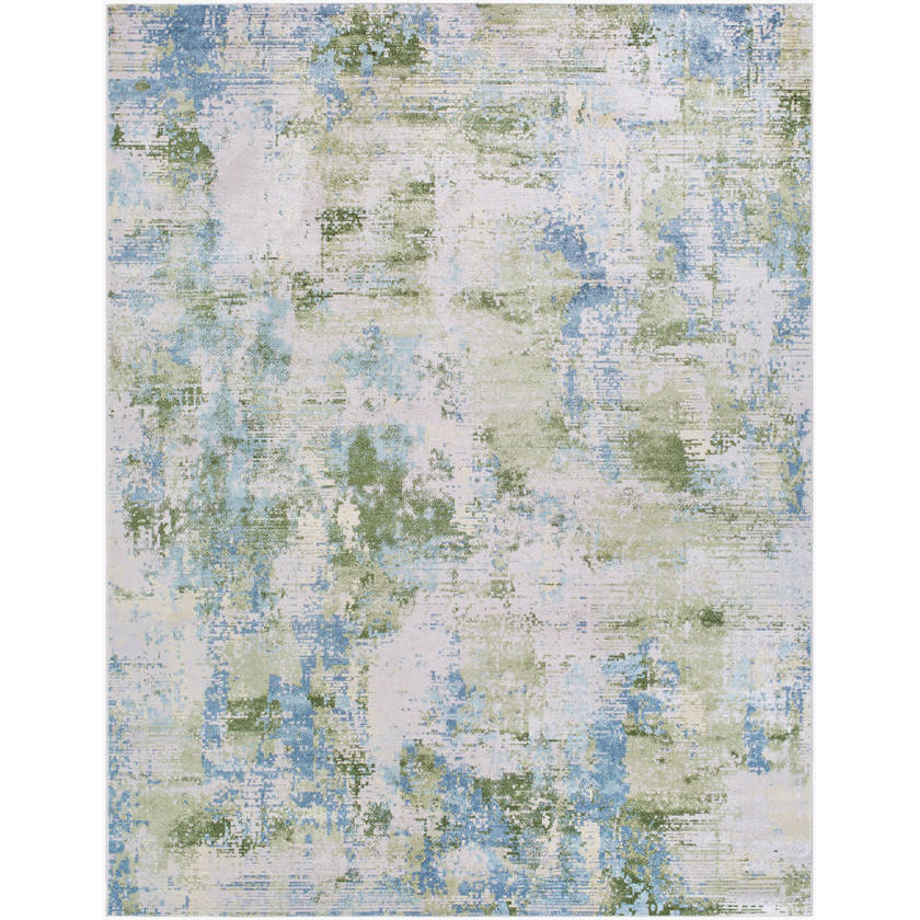 Kamron Modern Sage Green Washable Area Rug