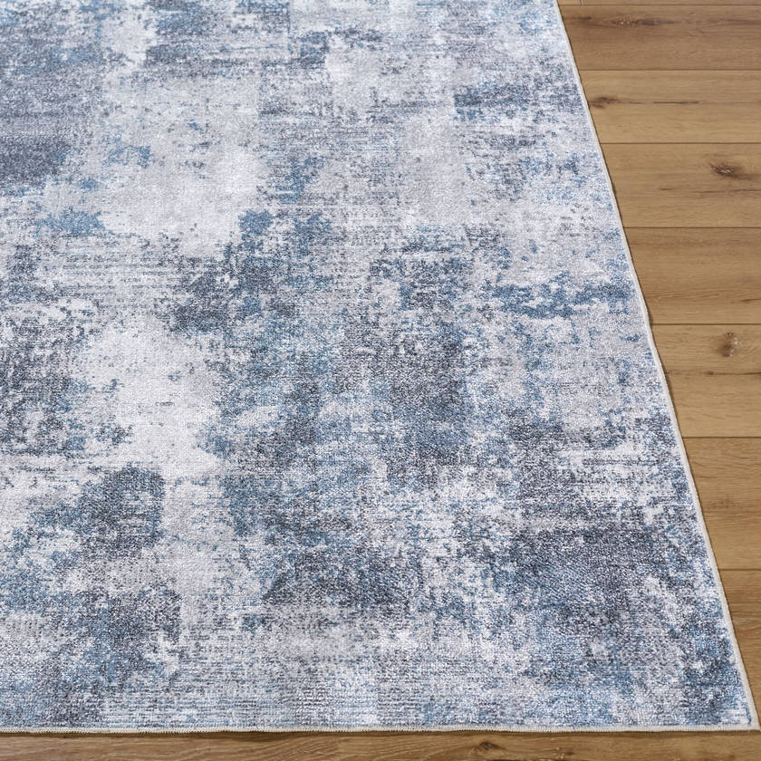 Kamron Modern Slate Washable Area Rug