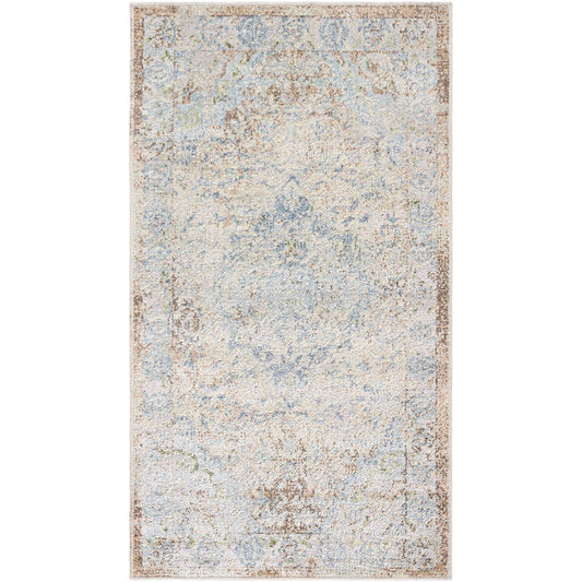 Elsmore Traditional Ash Washable Area Rug