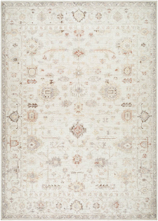 Spokane Traditional Ivory/Rust Area Rug - Our PNW Home x Livabliss