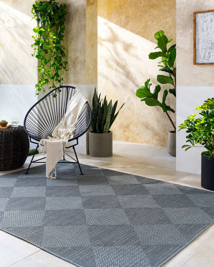 Kalem Modern Charcoal Area Rug