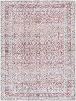 Zehra Traditional Brown Washable Area Rug