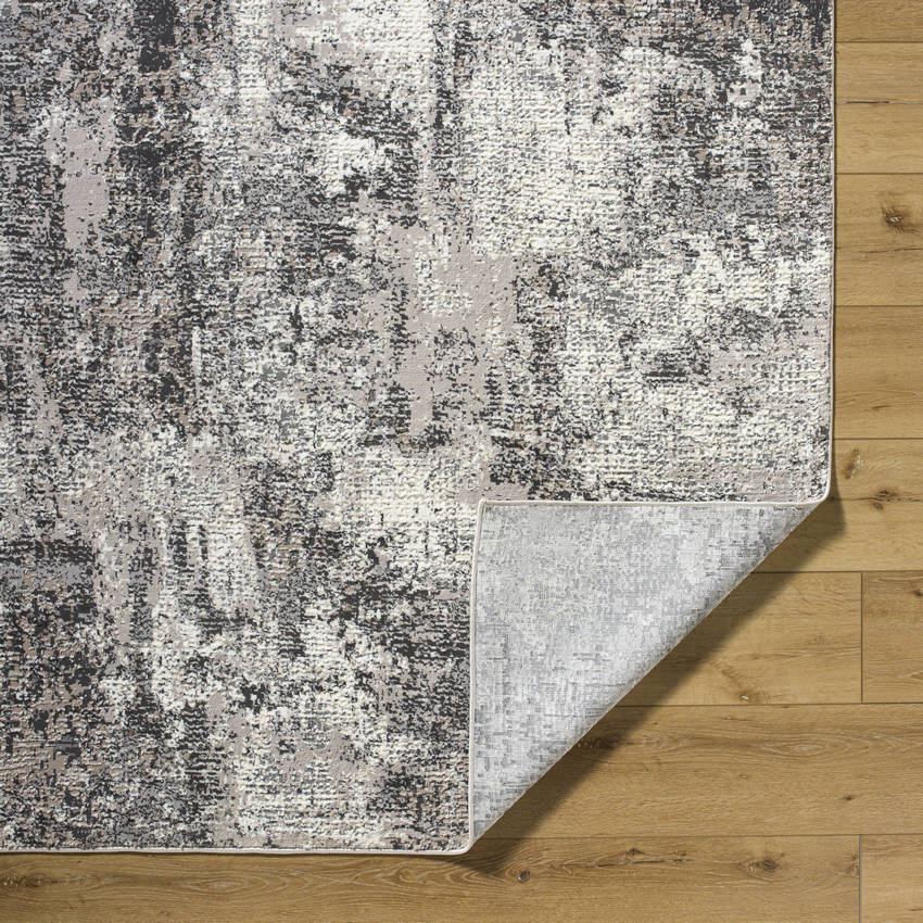 Zully Modern Charcoal Washable Area Rug
