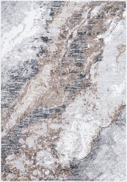 Joshual Modern Dark Brown Area Rug