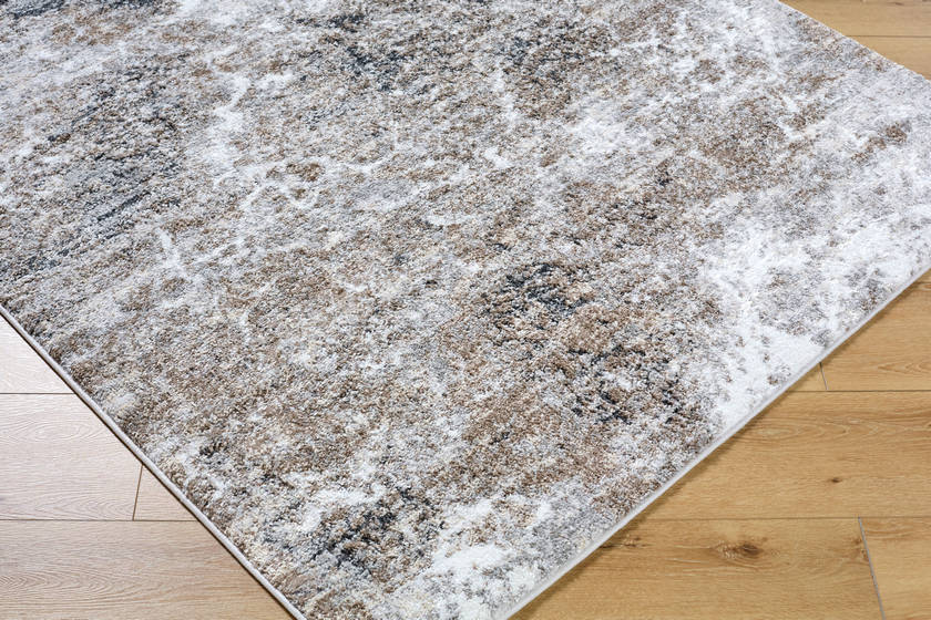 Janay Modern Black/Dark Brown Area Rug