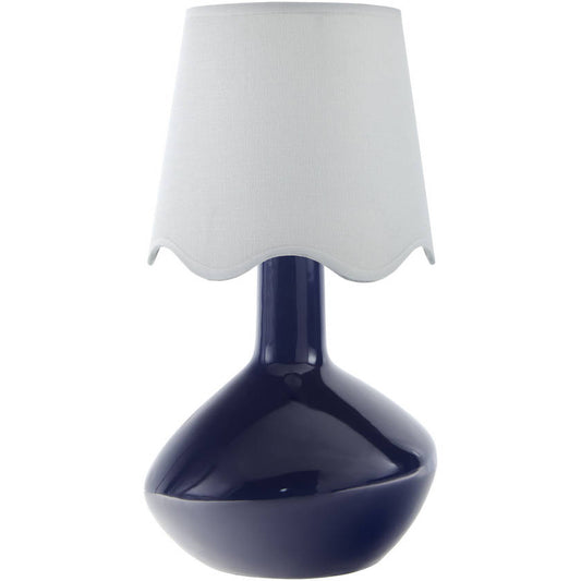 Eiman Rustic White/Dark Blue Table Lamp