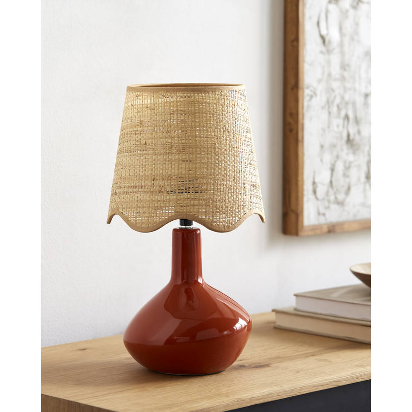 Eiman Rustic Red Table Lamp