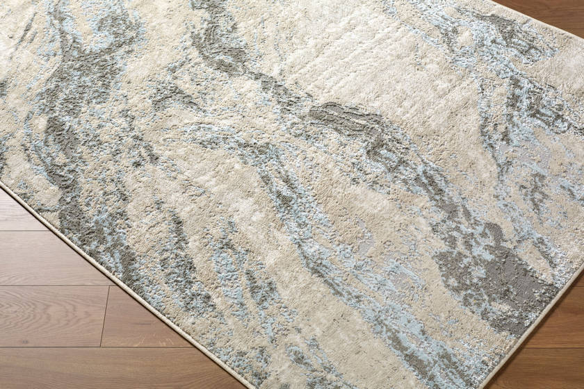 Lakeidra Modern Ice Blue Area Rug