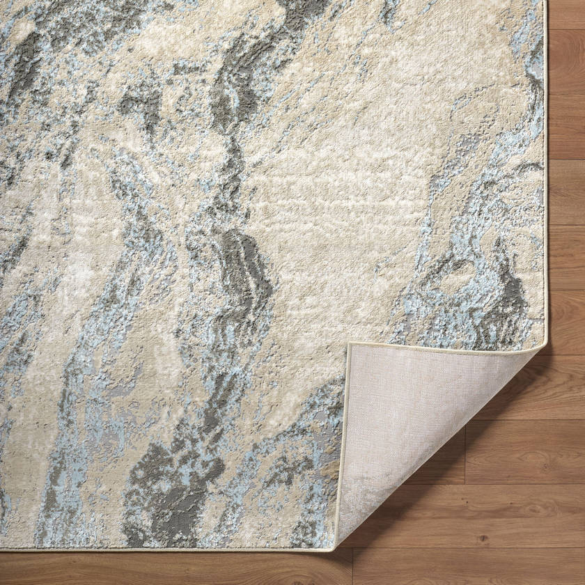 Lakeidra Modern Ice Blue Area Rug