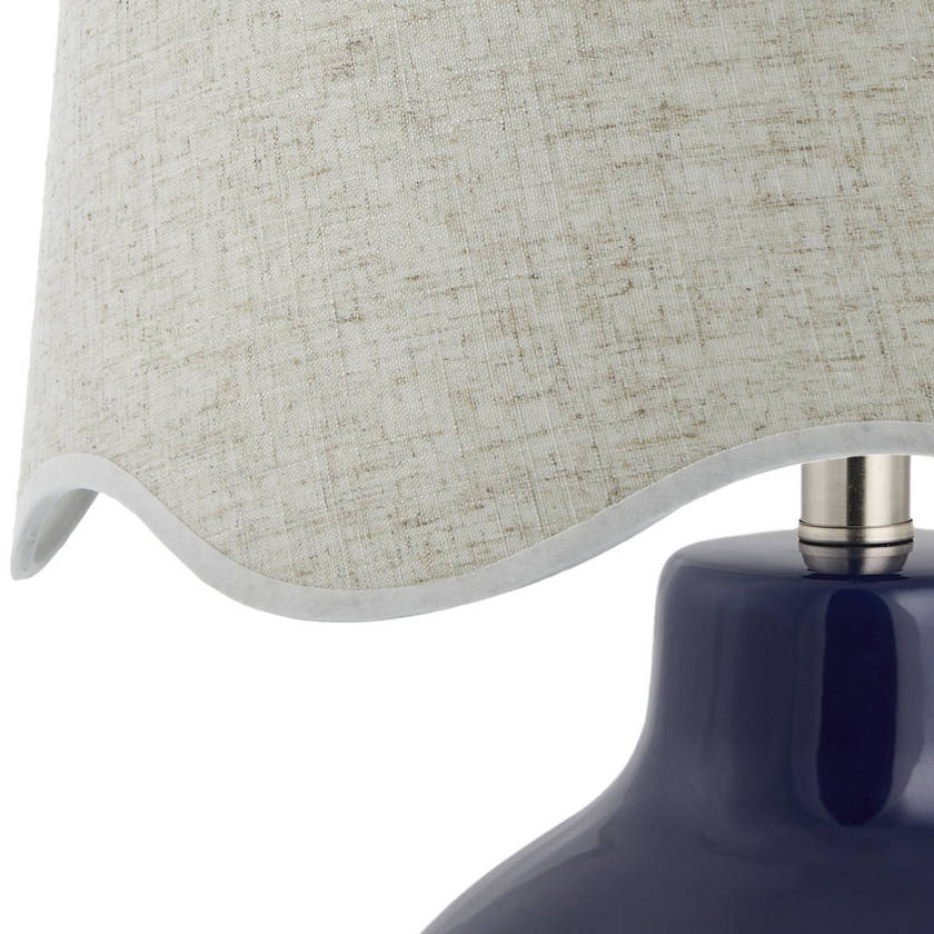 Tereza Rustic Dark Blue/Wheat Table Lamp