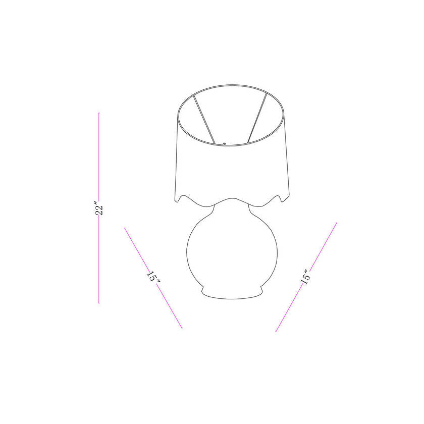 Tereza Rustic Dark Blue/Wheat Table Lamp