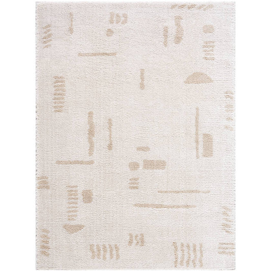 Shareef Modern Beige Washable Area Rug