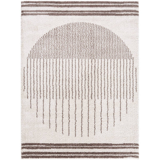 Lyndsi Global Dark Brown Washable Area Rug