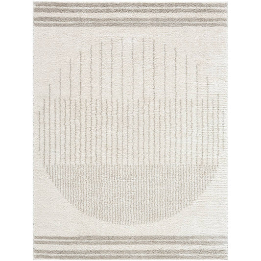 Lyndsi Global Medium Gray Washable Area Rug