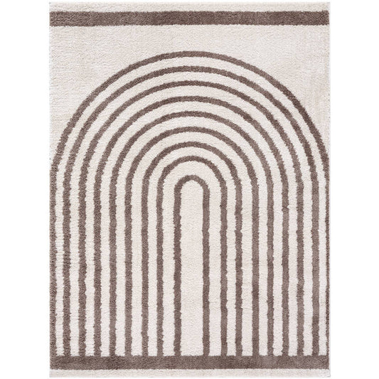 Larita Modern Dark Brown Washable Area Rug