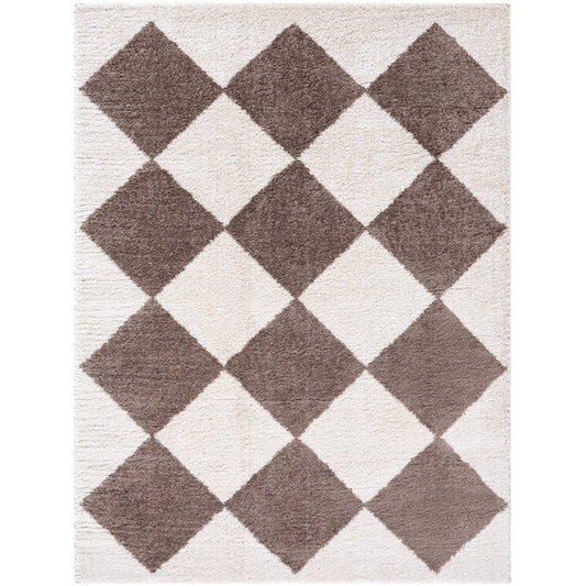 Jason Modern Dark Brown Washable Area Rug
