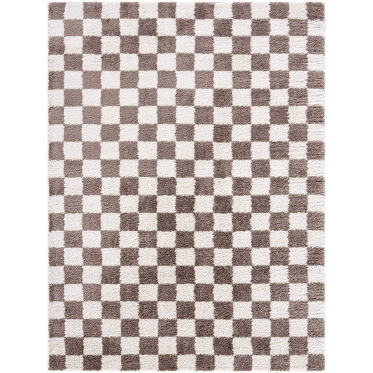 Shera Modern Dark Brown Washable Area Rug
