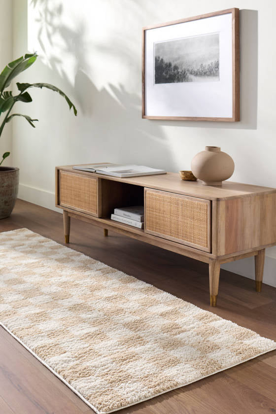 Shera Modern Beige Washable Area Rug