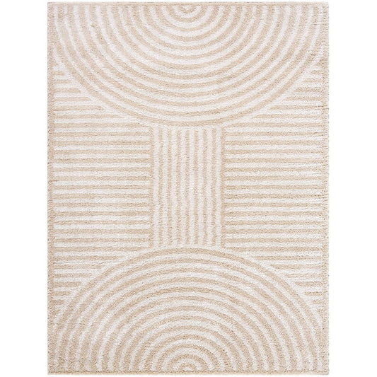 Marcela Modern Beige Washable Area Rug