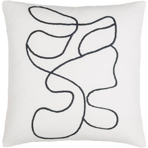Allon White/Black Pillow Cover