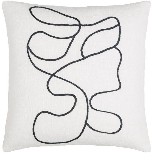 Allon White/Black Pillow Cover