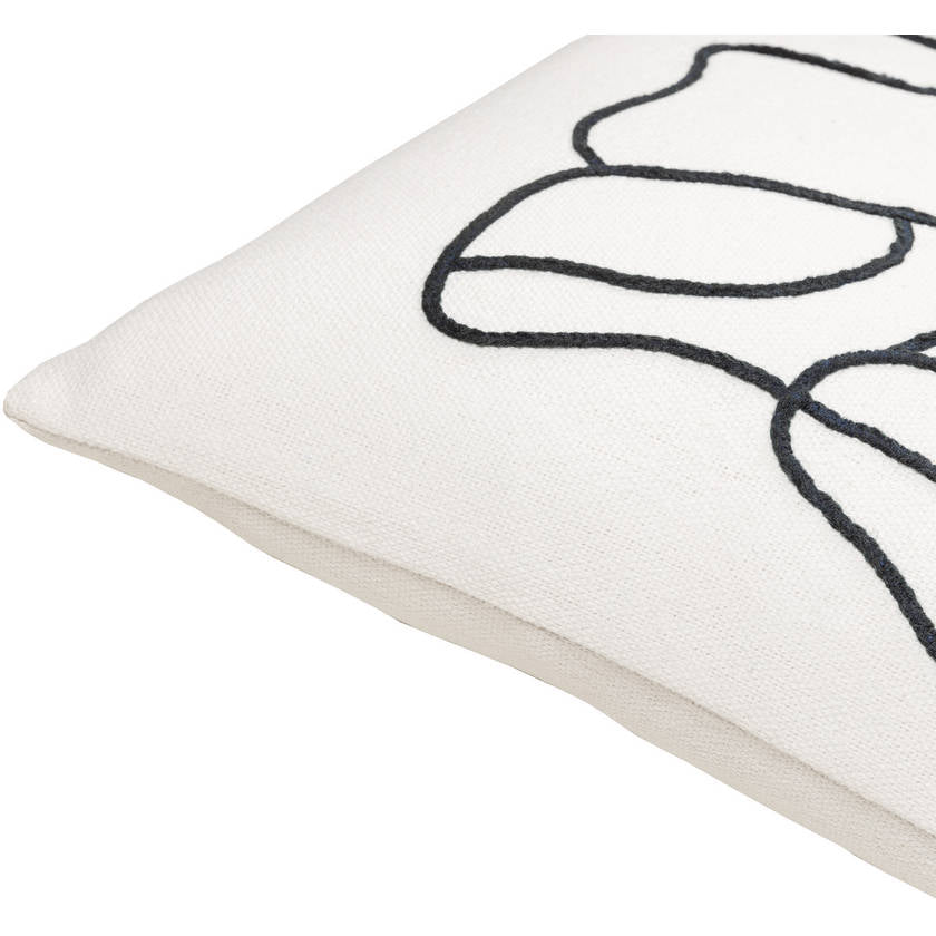 Allon White/Black Pillow Cover
