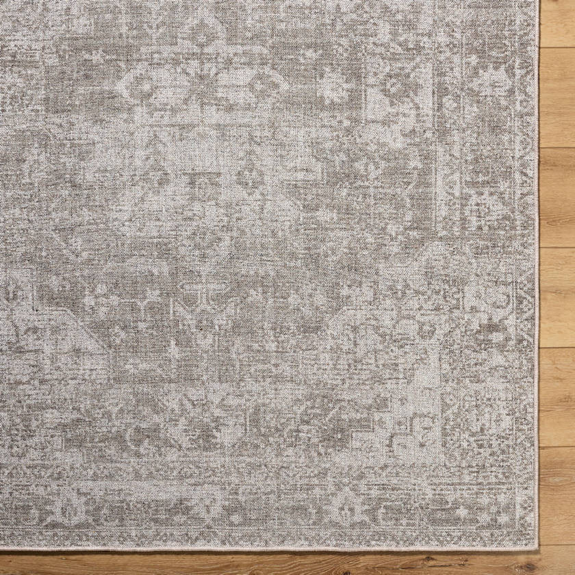 Jerett Traditional Ivory Washable Area Rug
