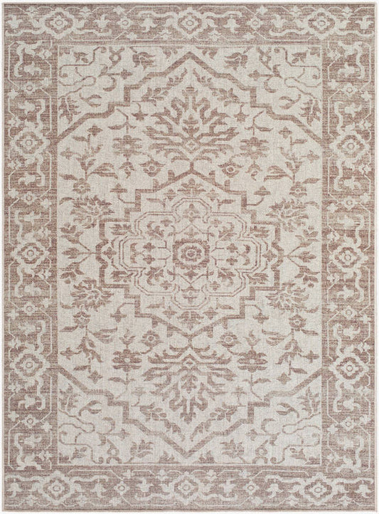 Kendria Traditional Taupe Washable Area Rug