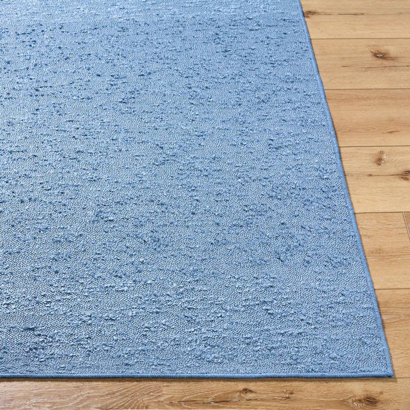 Tracy Cottage Slate Blue Washable Area Rug