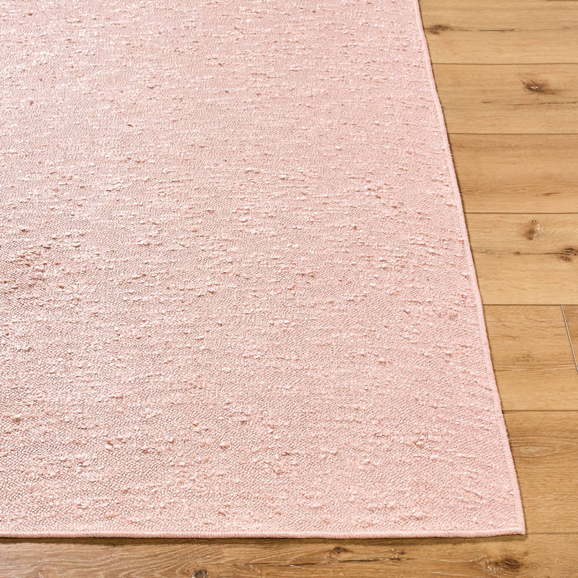 Tracy Cottage Blush Pink Washable Area Rug